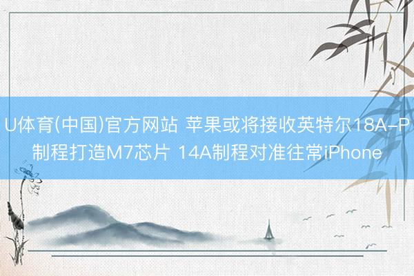 U体育(中国)官方网站 苹果或将接收英特尔18A-P制程打造M7芯片 14A制程对准往常iPhone