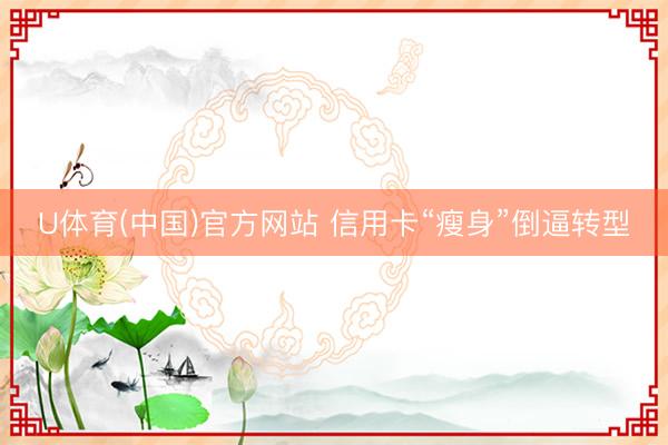 U体育(中国)官方网站 信用卡“瘦身”倒逼转型