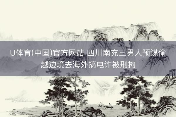 U体育(中国)官方网站 四川南充三男人预谋偷越边境去海外搞电诈被刑拘