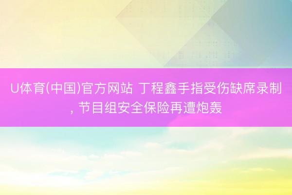 U体育(中国)官方网站 丁程鑫手指受伤缺席录制， 节目组安全保险再遭炮轰