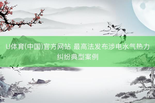 U体育(中国)官方网站 最高法发布涉电水气热力纠纷典型案例