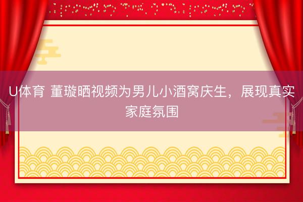 U体育 董璇晒视频为男儿小酒窝庆生,展现真实家庭氛围
