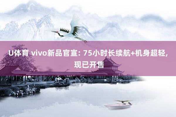 U体育 vivo新品官宣: 75小时长续航+机身超轻， 现已开售
